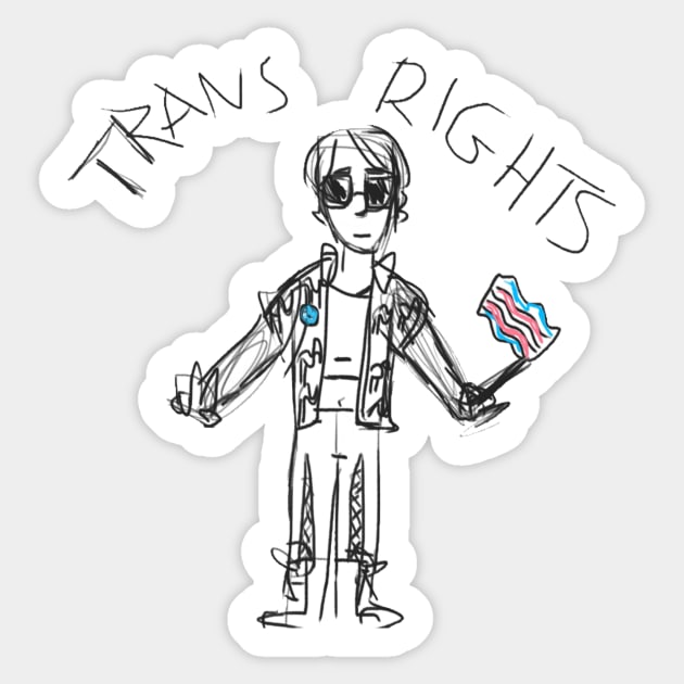 Trans Rights Jim Sticker by Wrenvibes